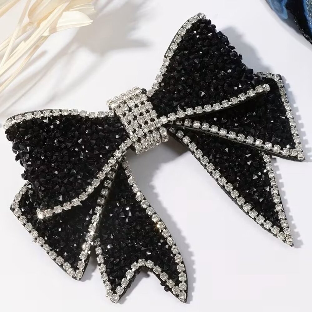 Elegant Rhinestone Bow Tie Brooch Z4